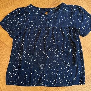 Women’s Zara size medium silk blouse with stars